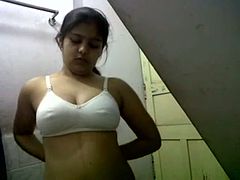 Hot punjabi teen babe with sexy big tits undresses for her boyfriend