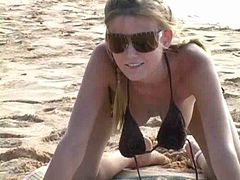 Carli,superb blonde babe public posing!!