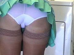 Wife showing neighbor her panties