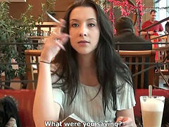 Picked up Czech chick agreed to give blowjob to one strange guy