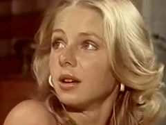 Hot blonde vintage babes share one man for classic threesome