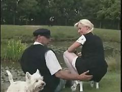 Mesmerizing German Slut Gets a DP and a Facial in an Outdoor Threesome