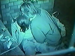 This lewd Japanese hussy is giving her lover a nice blowjob