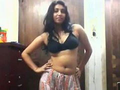 Amateur Indian girl is stripping in front of the camera
