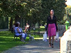 Kinky Amateur Getting Messy in Public with Milk and Juice