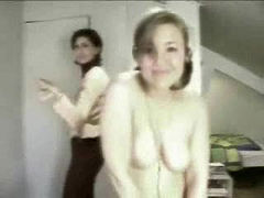 My  friend's sister caught by mom while she shows on cam