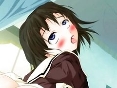 Hot ass hentai schoolgirl gets double penetrated