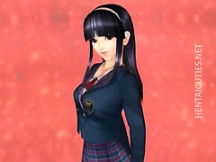 Trashy hentai babe gets pussy fucked