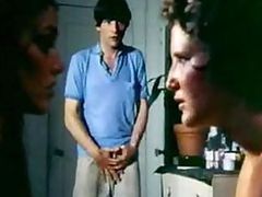 Two Gorgeous Babes Fuck a Guy in Great Retro Threesome