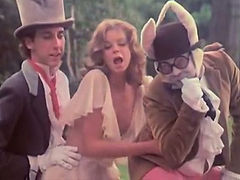 Slutty country brunette girlie rides strong fat cock right in the field