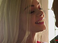 Ravishing slim blonde Elsa likes being pounded with a big rod