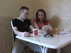 Sweet-looking babe Rita being fucked in missionary pose