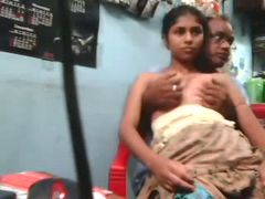 Mature dude is groping and enjoying young inexperienced girl