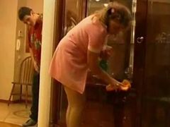 Lustful Mature Maid Gets Fucked and Facialized By Her Employer's Son