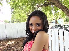 Beautiful Ebony-Skinned Girl With Big Tits Enjoying A Hardcore, Doggy Style Fuck