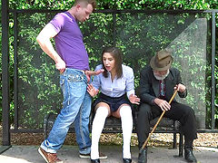 TeensLoveHugeCocks - Bus bench creepin