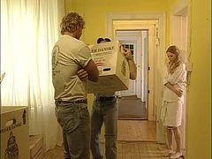 Randy Blonde Gets Fucked by Cock and Eaten by Girl