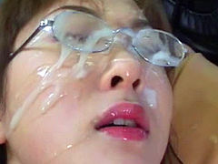 Hardcore bukkake with truly innocent babe