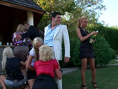 Unbelievably horny European sluts are good at giving blowjobs