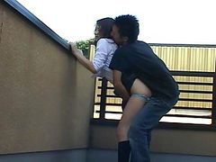 Hot Rooftop Banging With a Japanese Babe