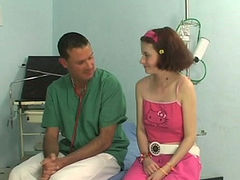 Busty redhead teen fucked by her doctor